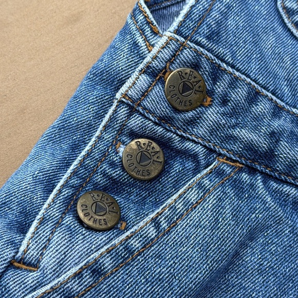 2/3 the Bay vintage Kids Blue Denim cargo Overalls 100% cotton gender neutral - Picture 7 of 9